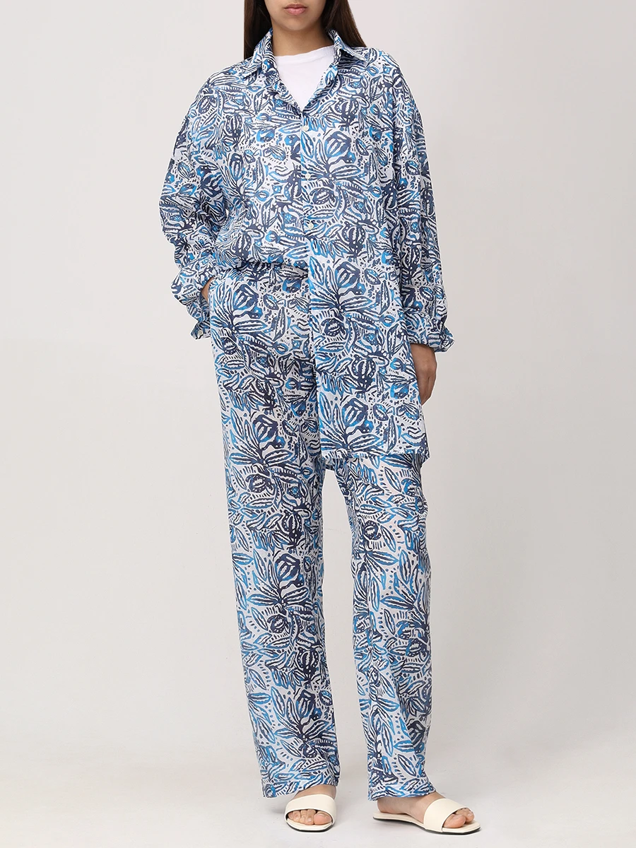 Брюки хлопковые HOLY CAFTAN H40002 PABLO Мультиколор  Фото 3