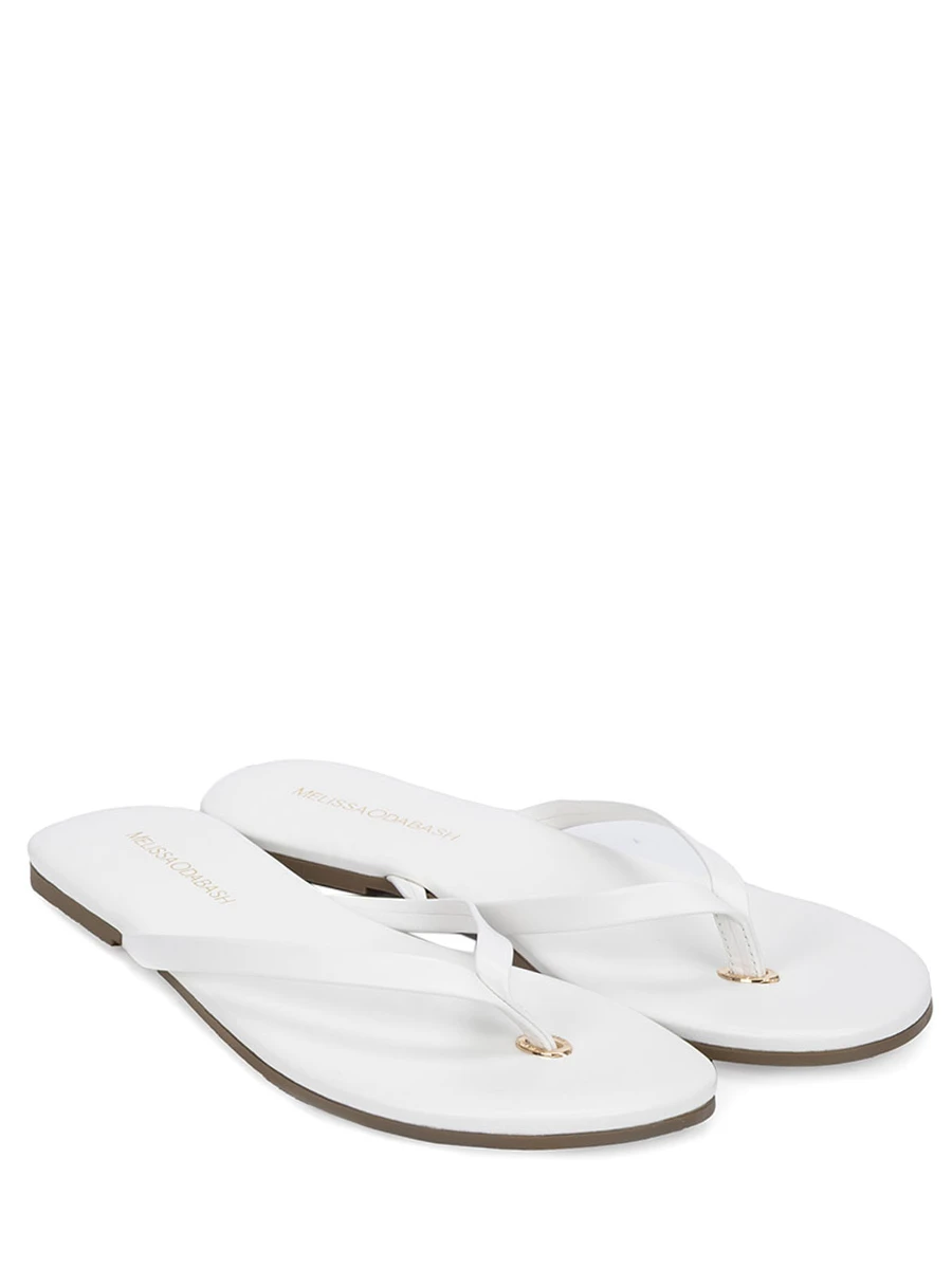 

Шлепанцы кожаные, Белый, Sandals CR