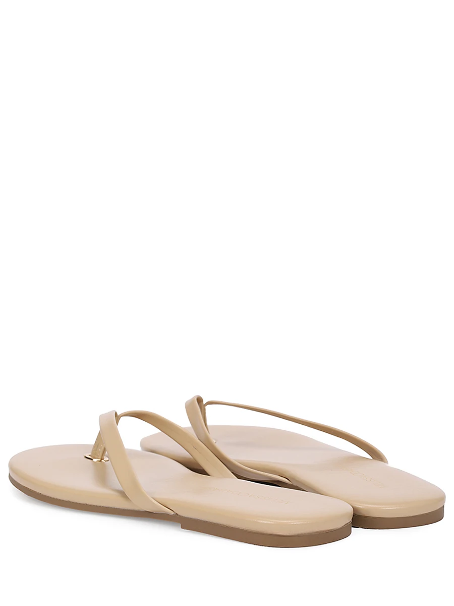 

Шлепанцы кожаные, Бежевый, Sandals CR