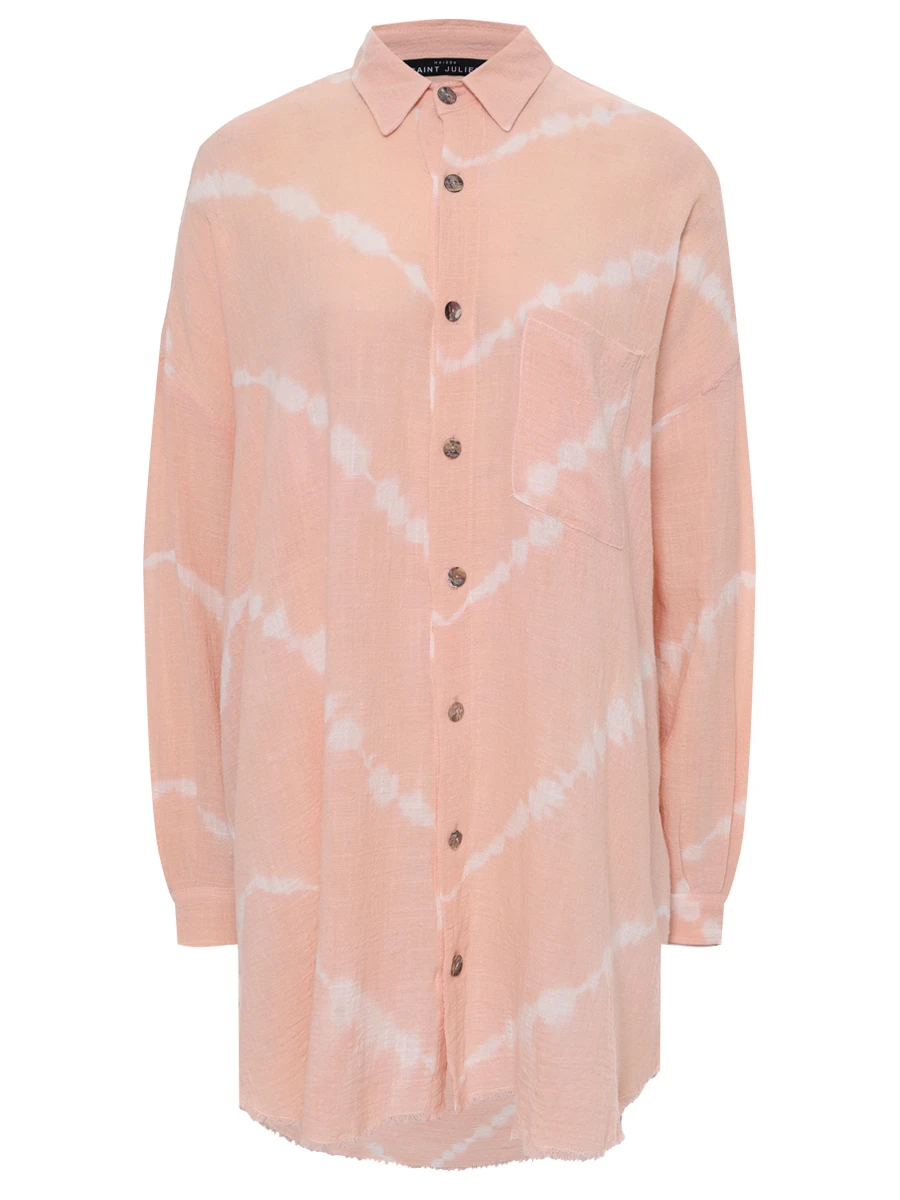 Рубашка хлопковая MAISON SAINT JULIEN Mykonos oversized shirt tie dye Bingin. Принт 