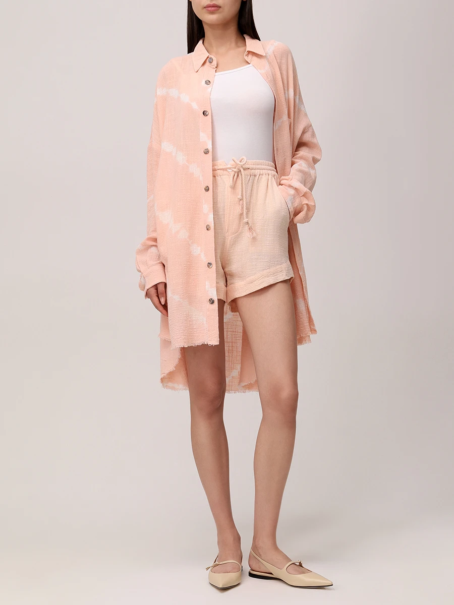 Рубашка хлопковая MAISON SAINT JULIEN Mykonos oversized shirt tie dye Bingin. Принт  Фото 2