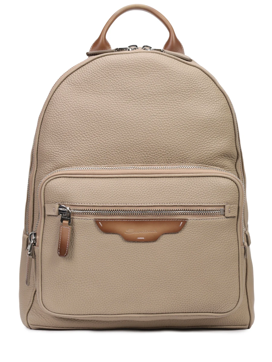 Рюкзак кожаный SANTONI UIBBA2364EN-A2IBM40 Бежевый 