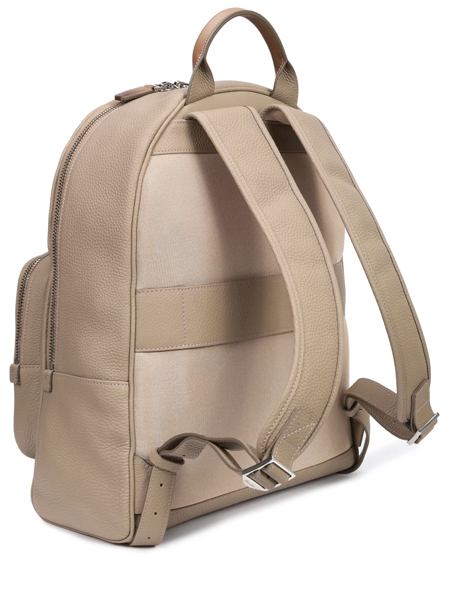 Рюкзак кожаный SANTONI UIBBA2364EN-A2IBM40 Бежевый  Фото 3