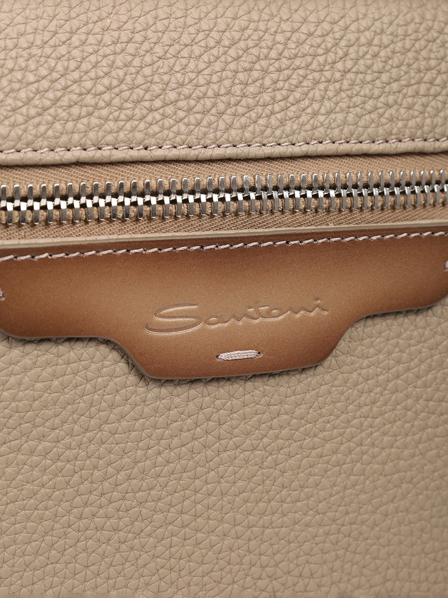 Рюкзак кожаный SANTONI UIBBA2364EN-A2IBM40 Бежевый  Фото 5