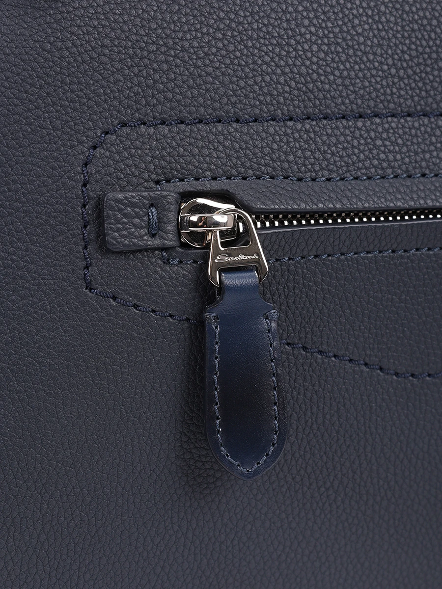 Сумка кожаная SANTONI UFBBA2645BS-ACSUU55 Синий  Фото 4