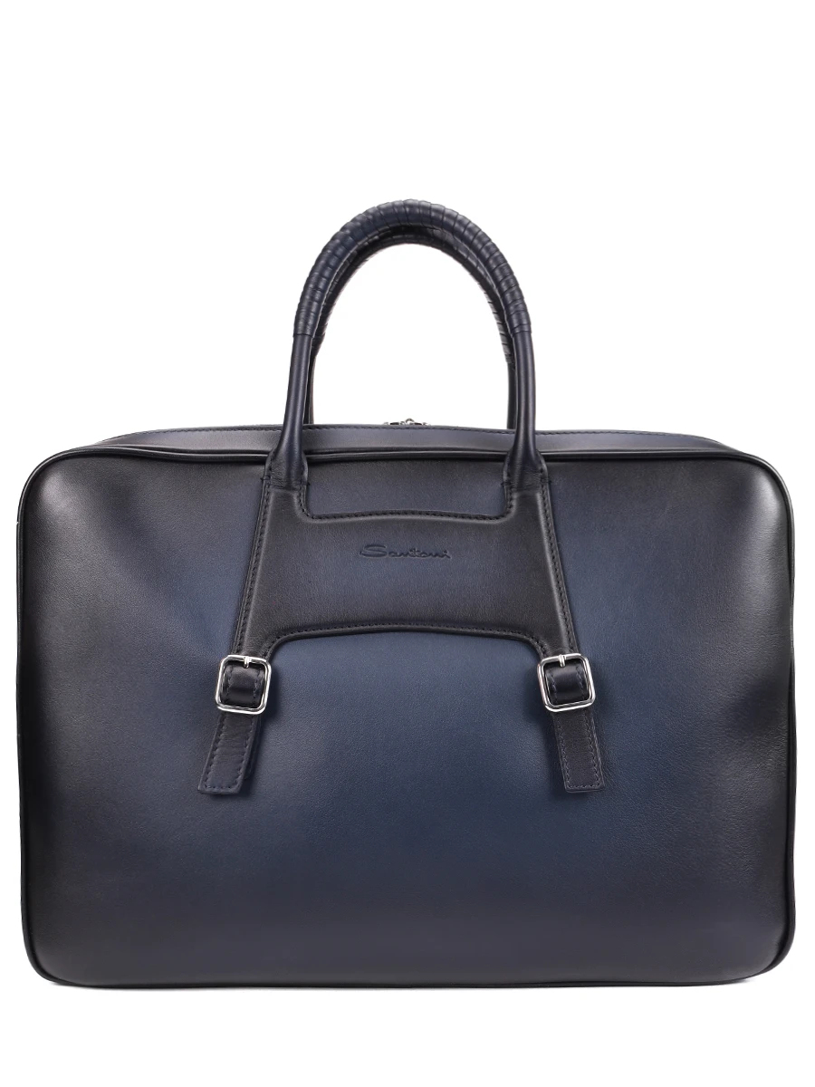 Сумка кожаная SANTONI UFBBA2640DB-AFSEU50 Синий 