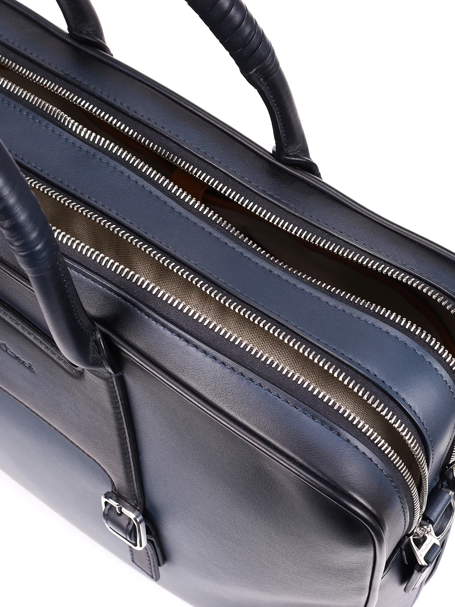 Сумка кожаная SANTONI UFBBA2640DB-AFSEU50 Синий  Фото 4