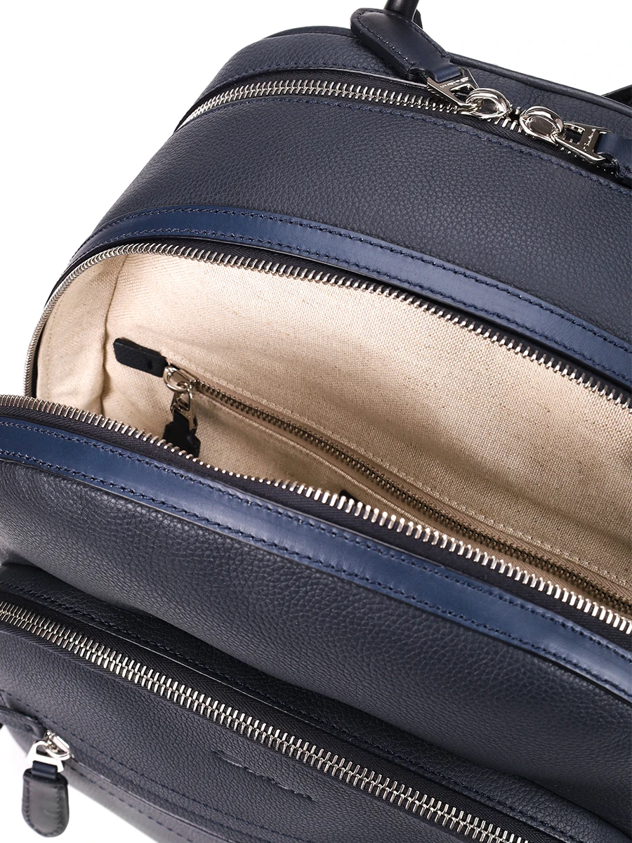 Рюкзак кожаный SANTONI UIBBA2647BS-ACUHU55 Синий  Фото 3