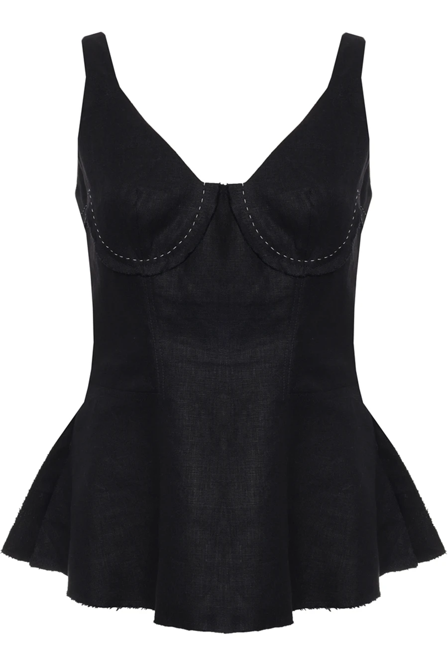 Топ хлопковый MUSE ME MM.TP013.4000.900 Черный 