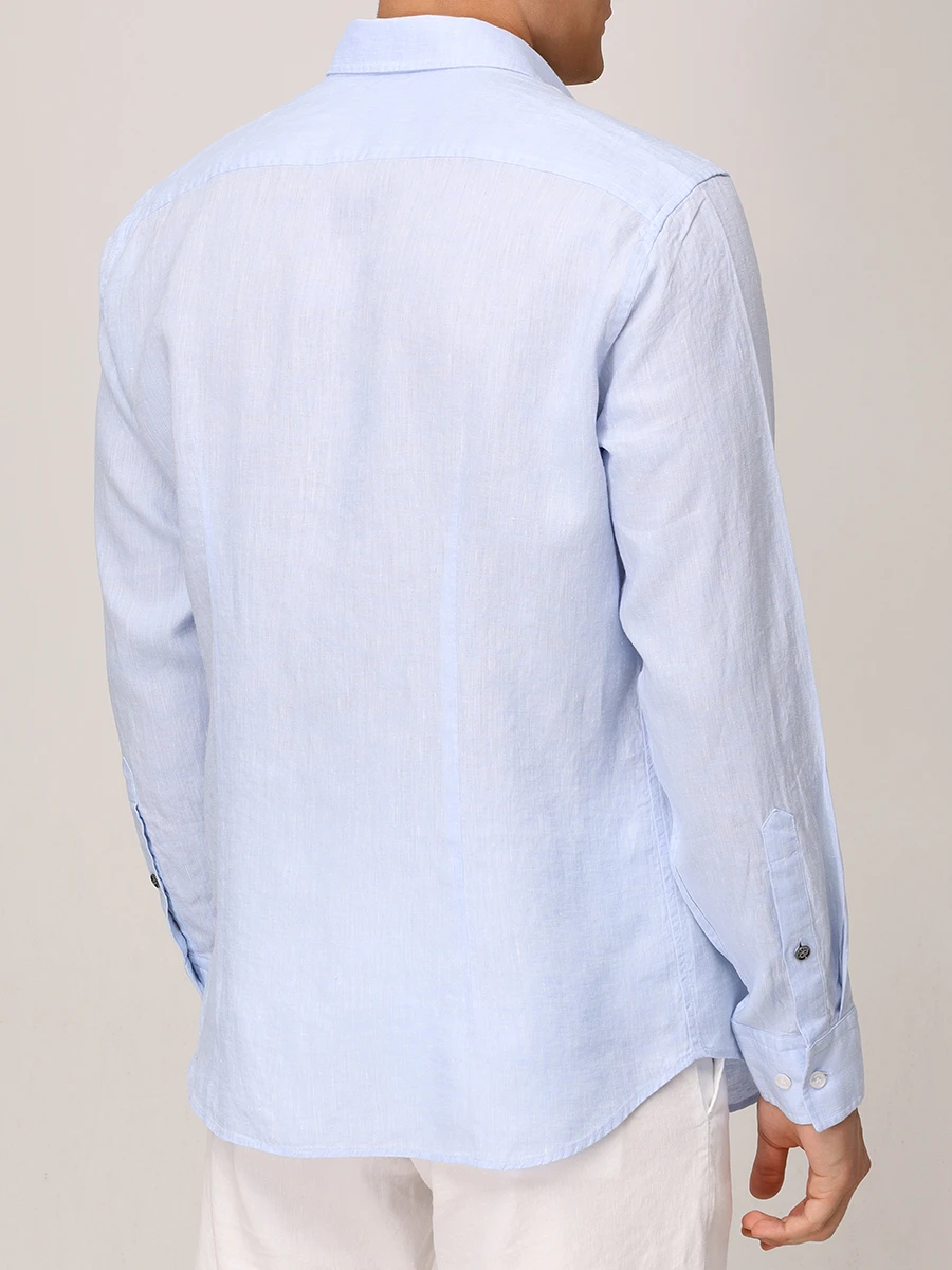 Рубашка Slim Fit льняная Timi BOGNER 58842973/331 TIMI Голубой  Фото 3