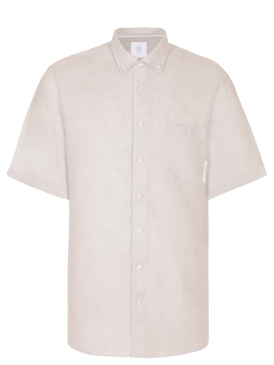 Рубашка Slim Fit льняная Lykos BOGNER 58892973/766 LYKOS-4 Бежевый 