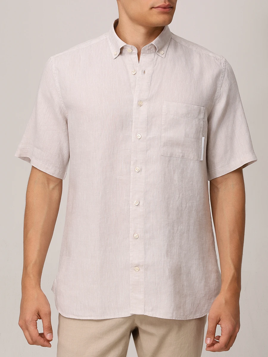 Рубашка Slim Fit льняная Lykos BOGNER 58892973/766 LYKOS-4 Бежевый  Фото 4