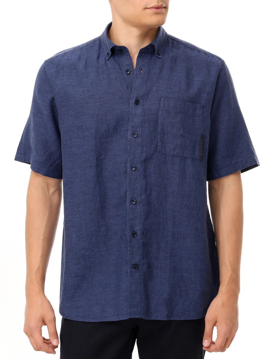 Рубашка Slim Fit льняная Lykos BOGNER 58892973/464 LYKOS-4 Синий  Фото 4