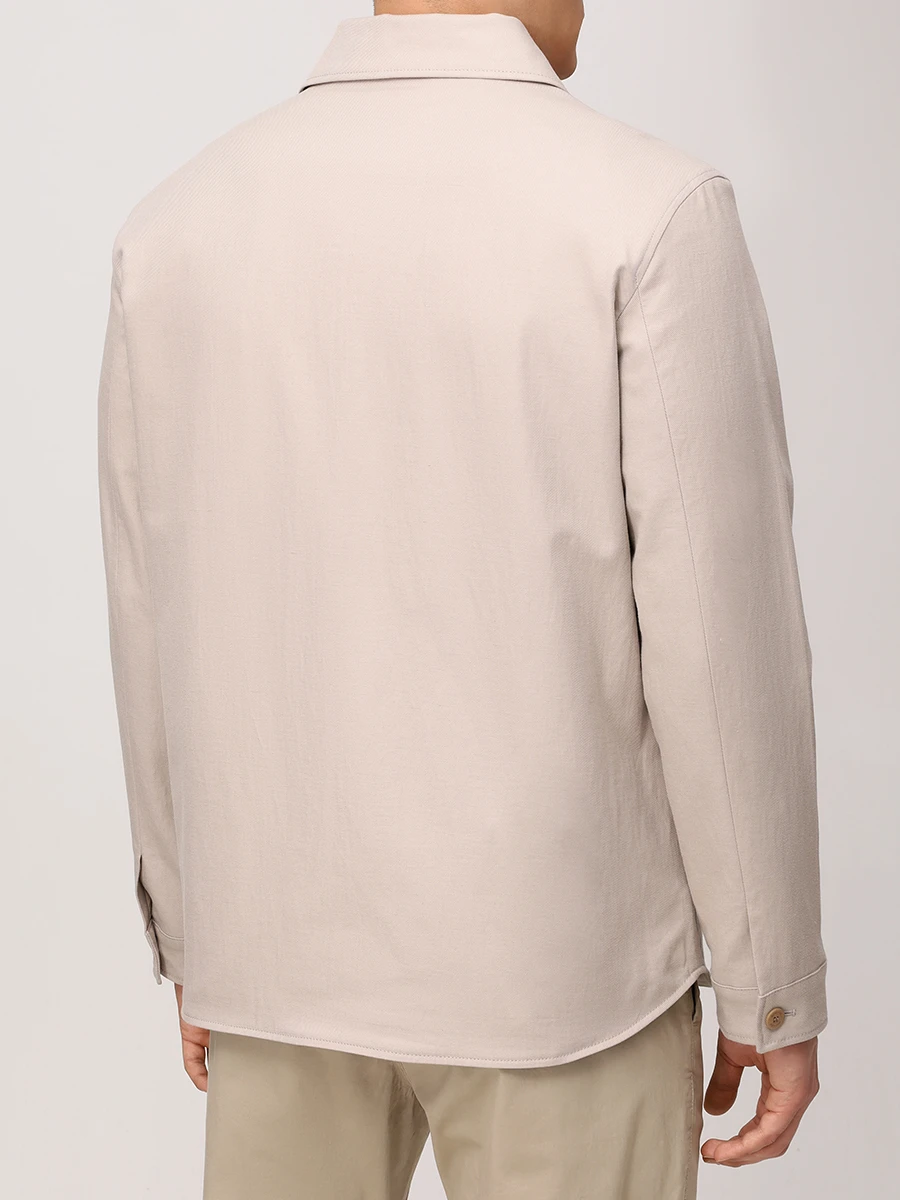 Куртка из хлопка и льна Larry BOGNER 38869638/762 LARRY-2 Бежевый  Фото 3