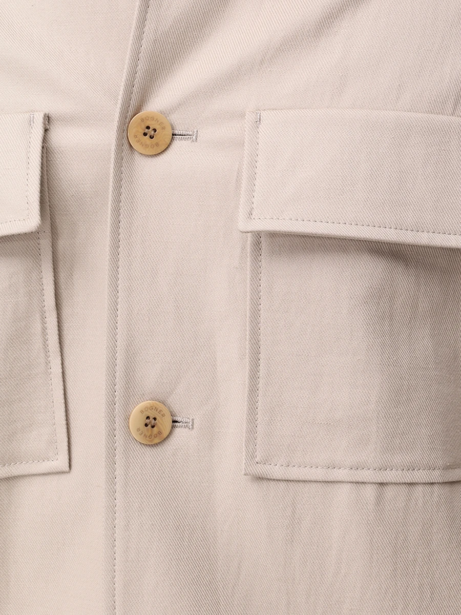 Куртка из хлопка и льна Larry BOGNER 38869638/762 LARRY-2 Бежевый  Фото 5