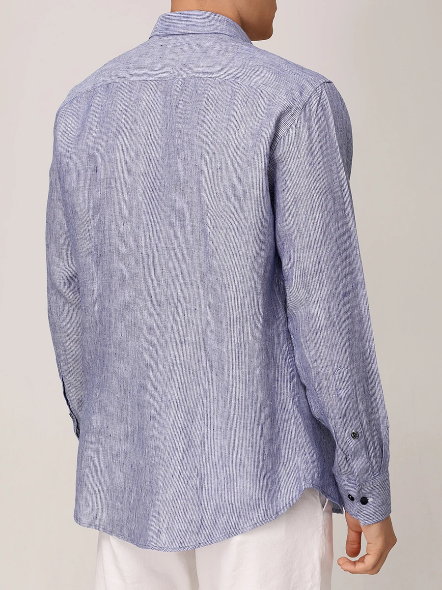 Рубашка Slim Fit льняная Timi BOGNER 58848064/464 TIMI Синий  Фото 3