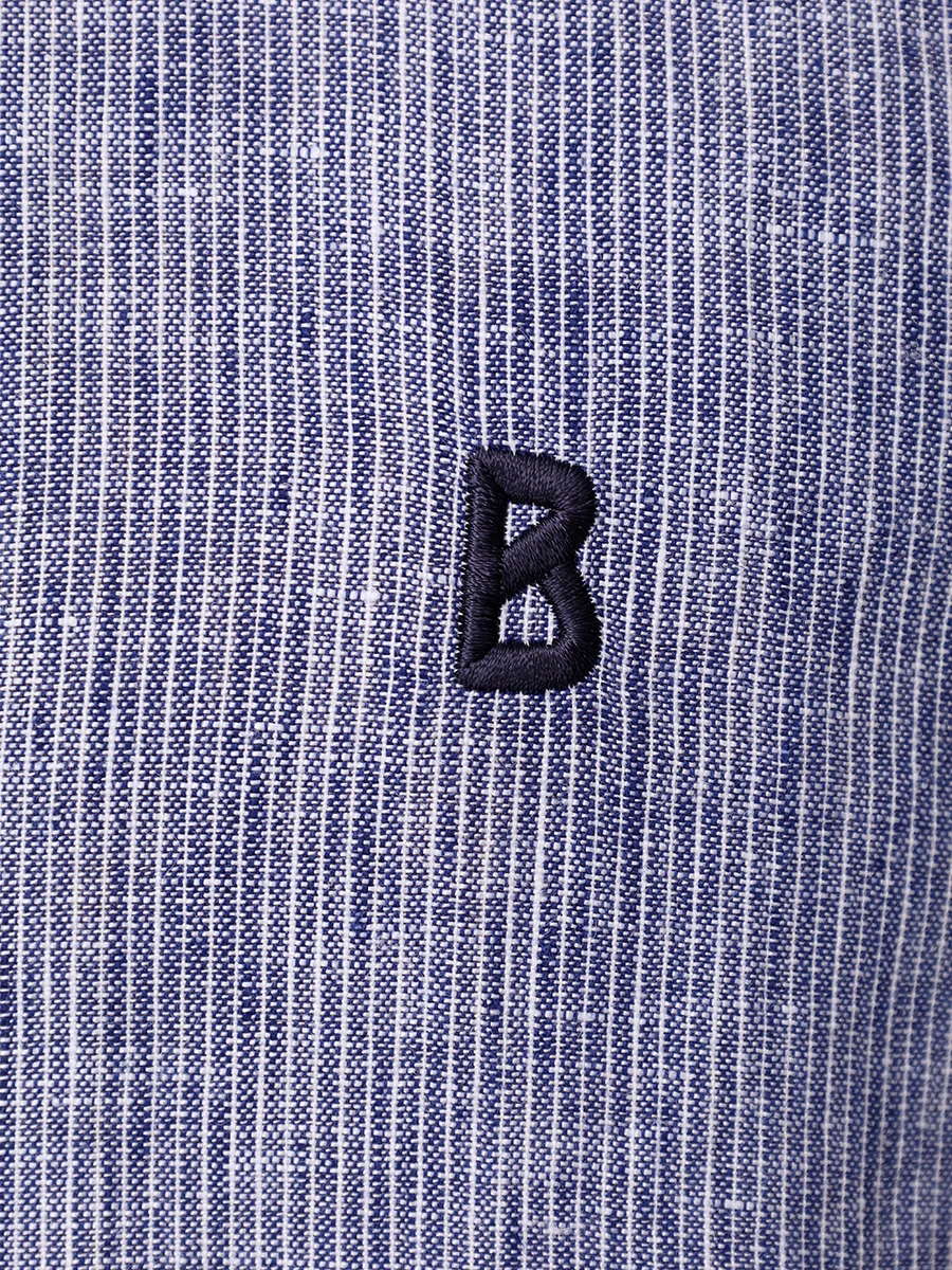 Рубашка Slim Fit льняная Timi BOGNER 58848064/464 TIMI Синий  Фото 6