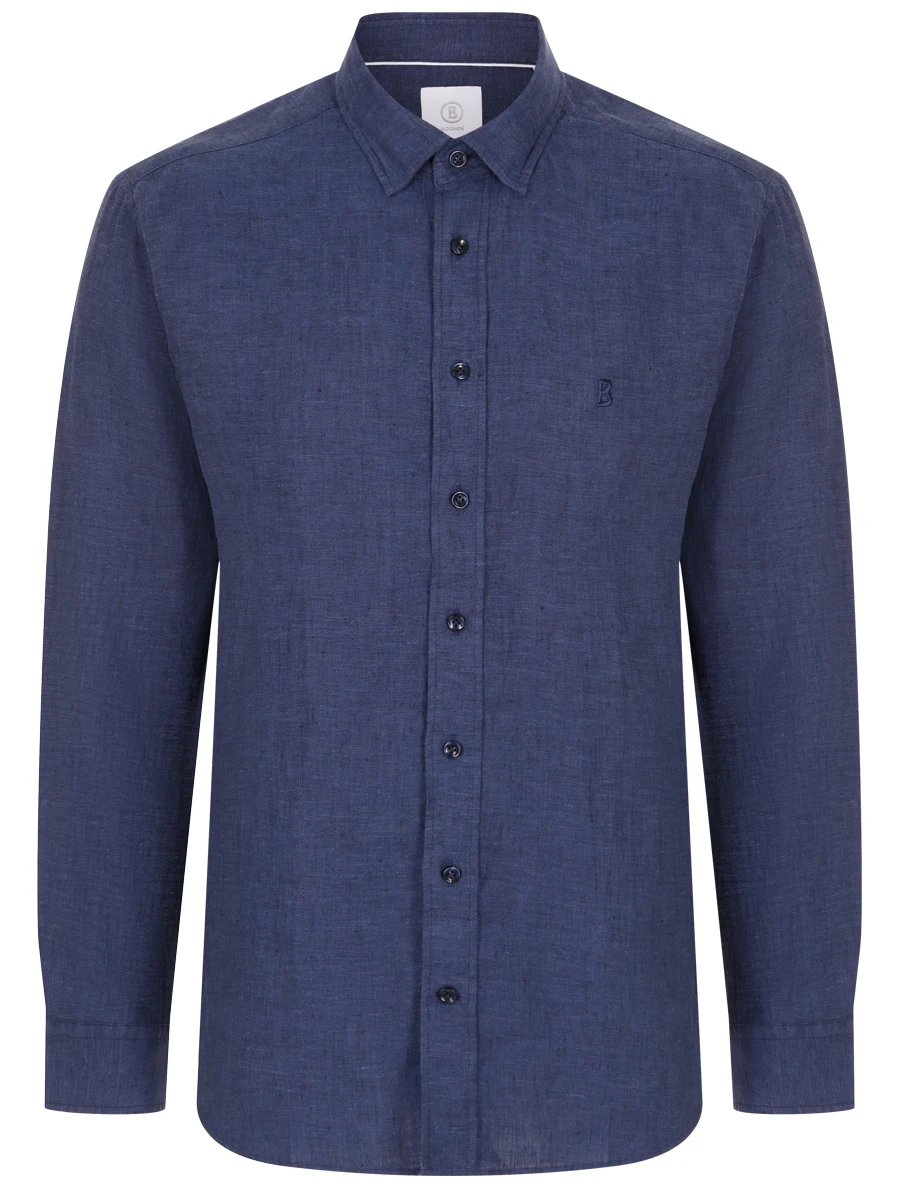 Рубашка Slim Fit льняная Timi BOGNER 58842973/464 TIMI Синий 