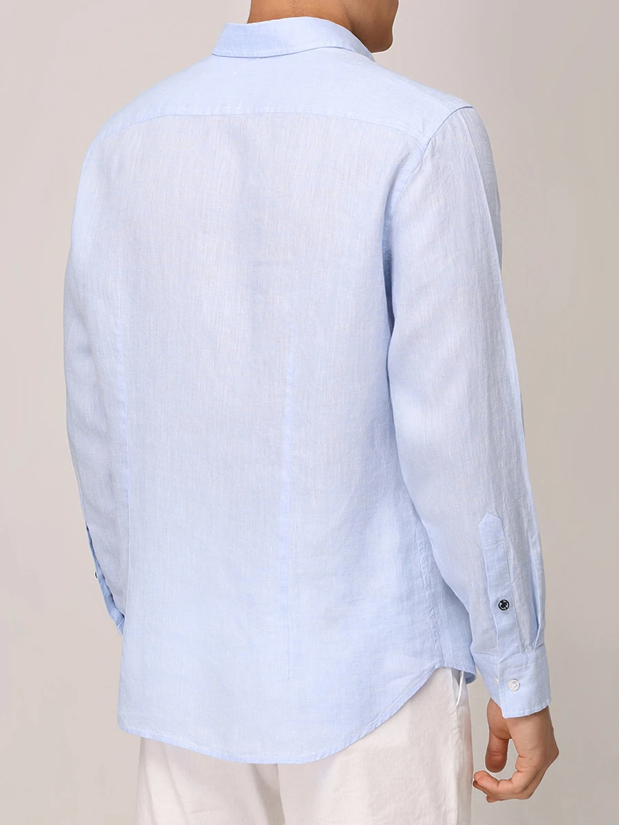 Рубашка Slim Fit льняная Timi BOGNER 58842973/331 TIMI Голубой  Фото 3