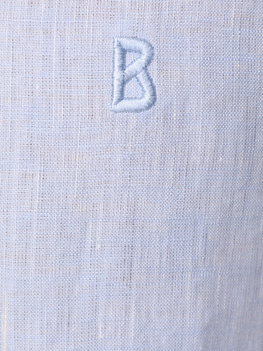 Рубашка Slim Fit льняная Timi BOGNER 58842973/331 TIMI Голубой  Фото 6