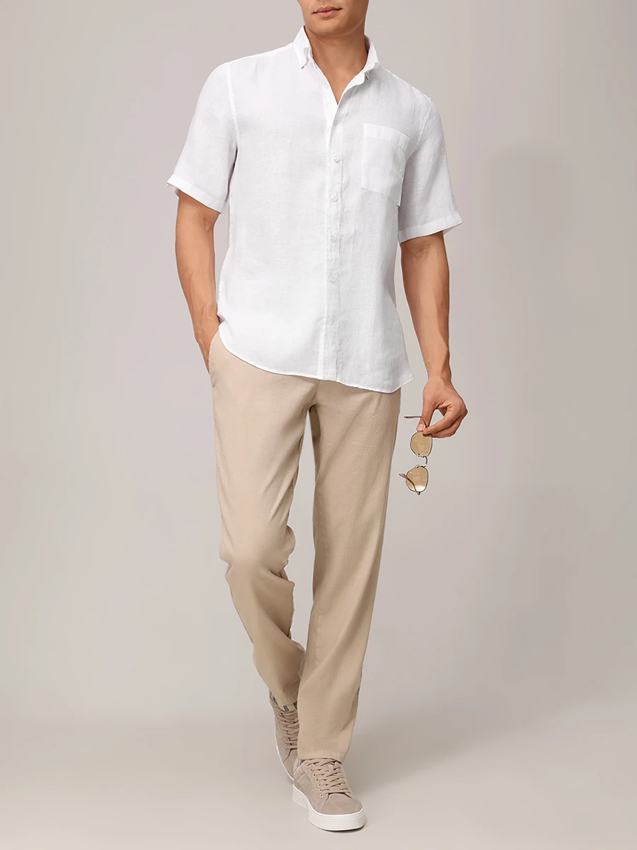 Рубашка Slim Fit льняная Lykos BOGNER 58892973/031 LYKOS-4 Белый  Фото 2