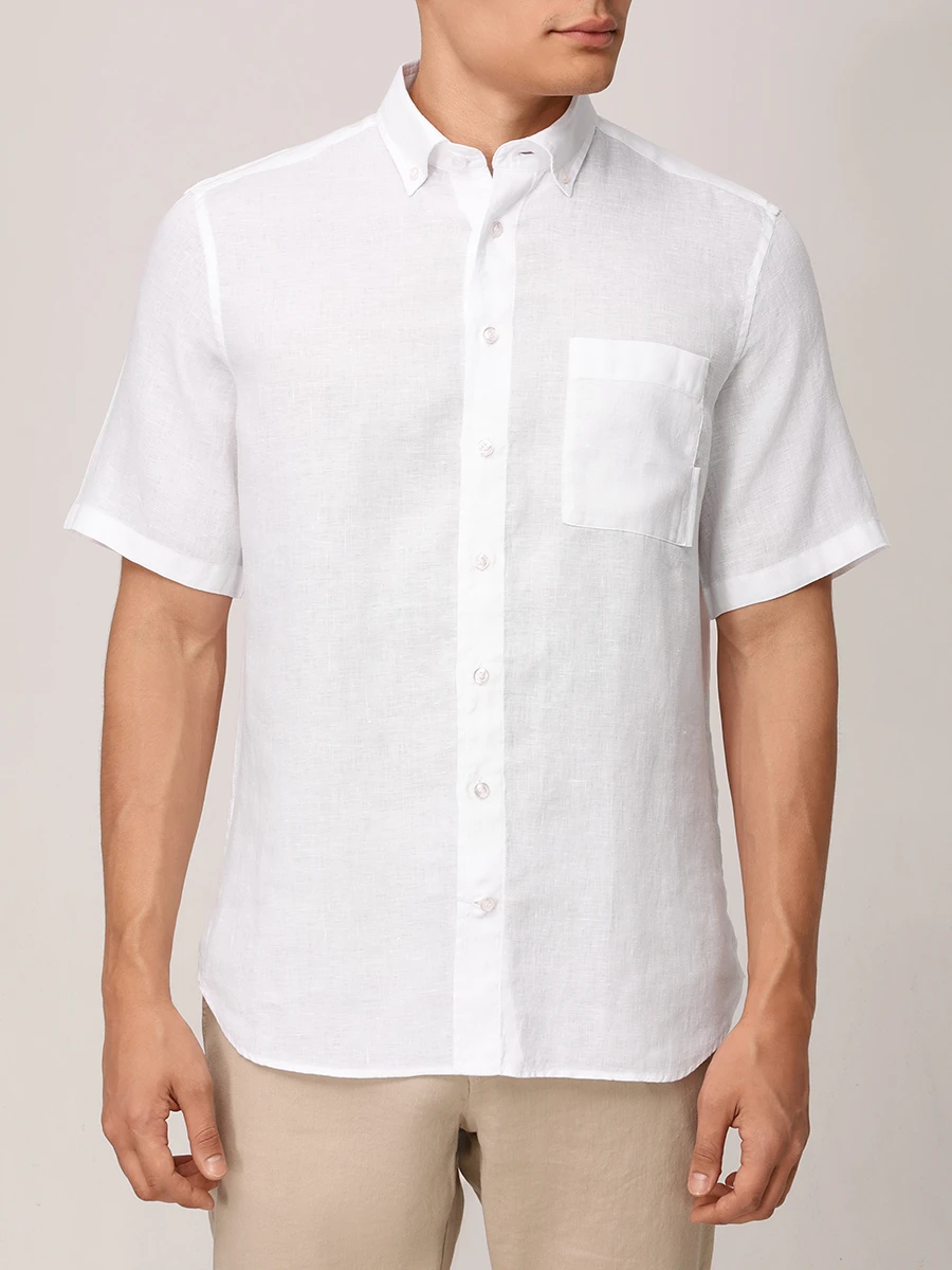 Рубашка Slim Fit льняная Lykos BOGNER 58892973/031 LYKOS-4 Белый  Фото 4