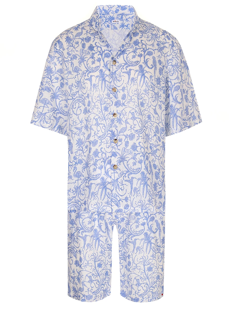 Костюм льняной KITON UMC024H0890201005/UPSHORTH0928610 Белый 
