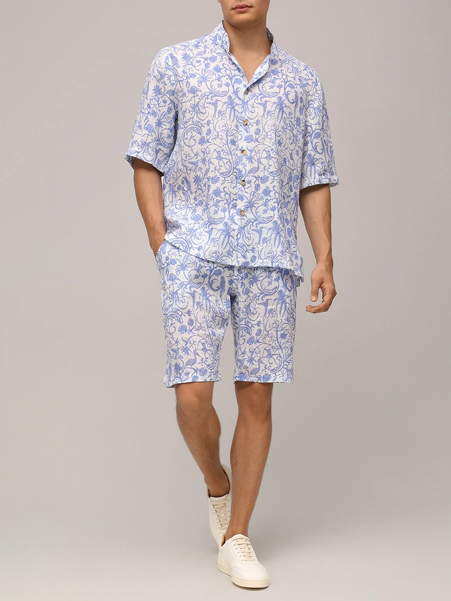 Костюм льняной KITON UMC024H0890201005/UPSHORTH0928610 Белый  Фото 2