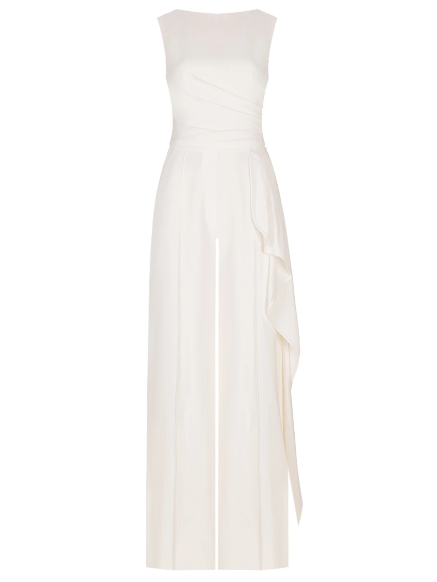 Комбинезон из вискозы и шелка ELIE SAAB JU076NR25 CD003 W0005 Белый 