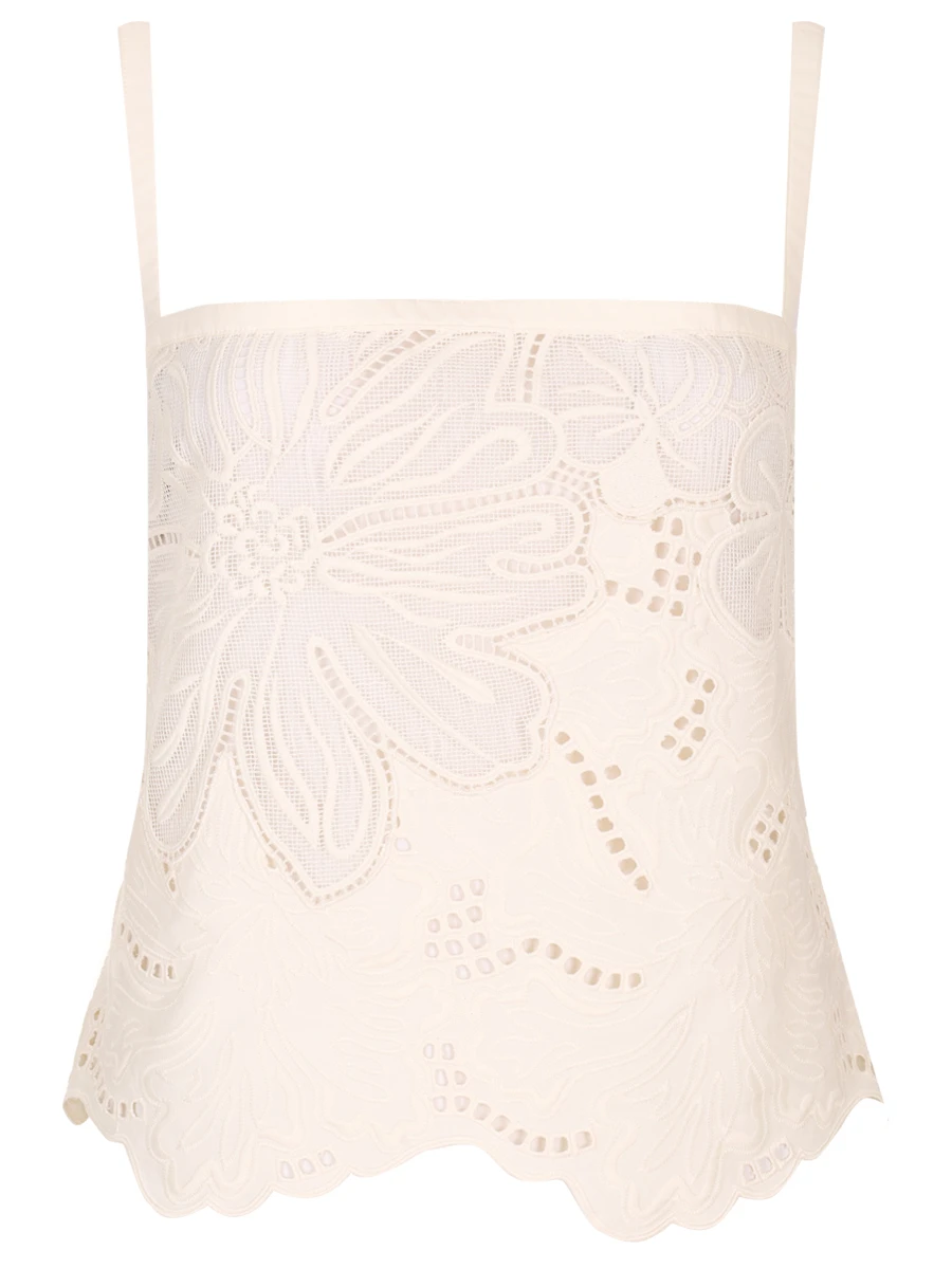 Топ с вышивкой ELIE SAAB TO142NR25 COE04 W0005 Белый 