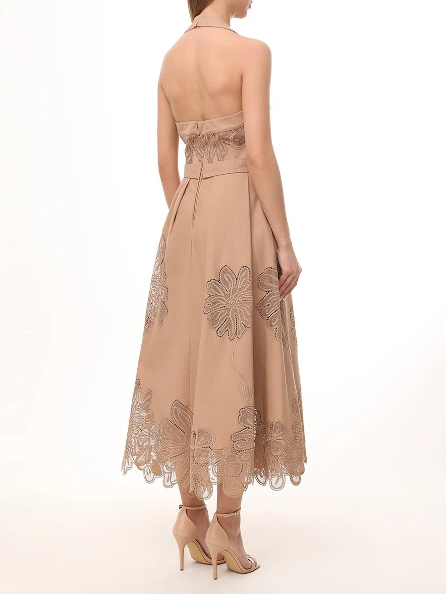 Платье с шитьем ELIE SAAB D0517NR25 GAE01 BN002 Бежевый  Фото 3