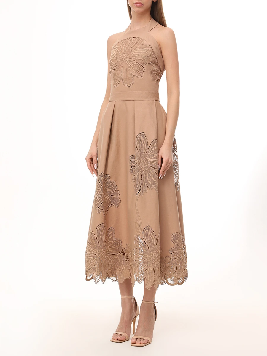Платье с шитьем ELIE SAAB D0517NR25 GAE01 BN002 Бежевый  Фото 4