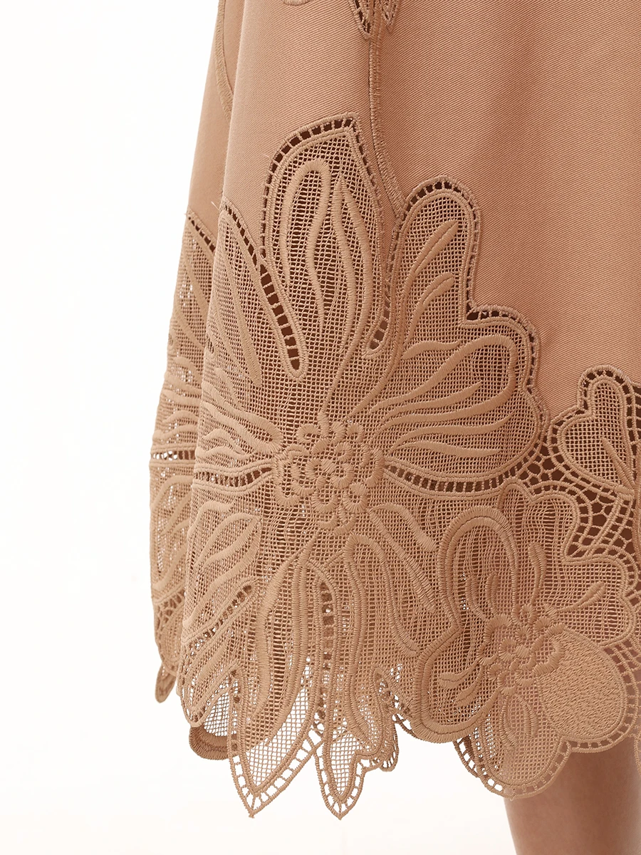 Платье с шитьем ELIE SAAB D0517NR25 GAE01 BN002 Бежевый  Фото 5