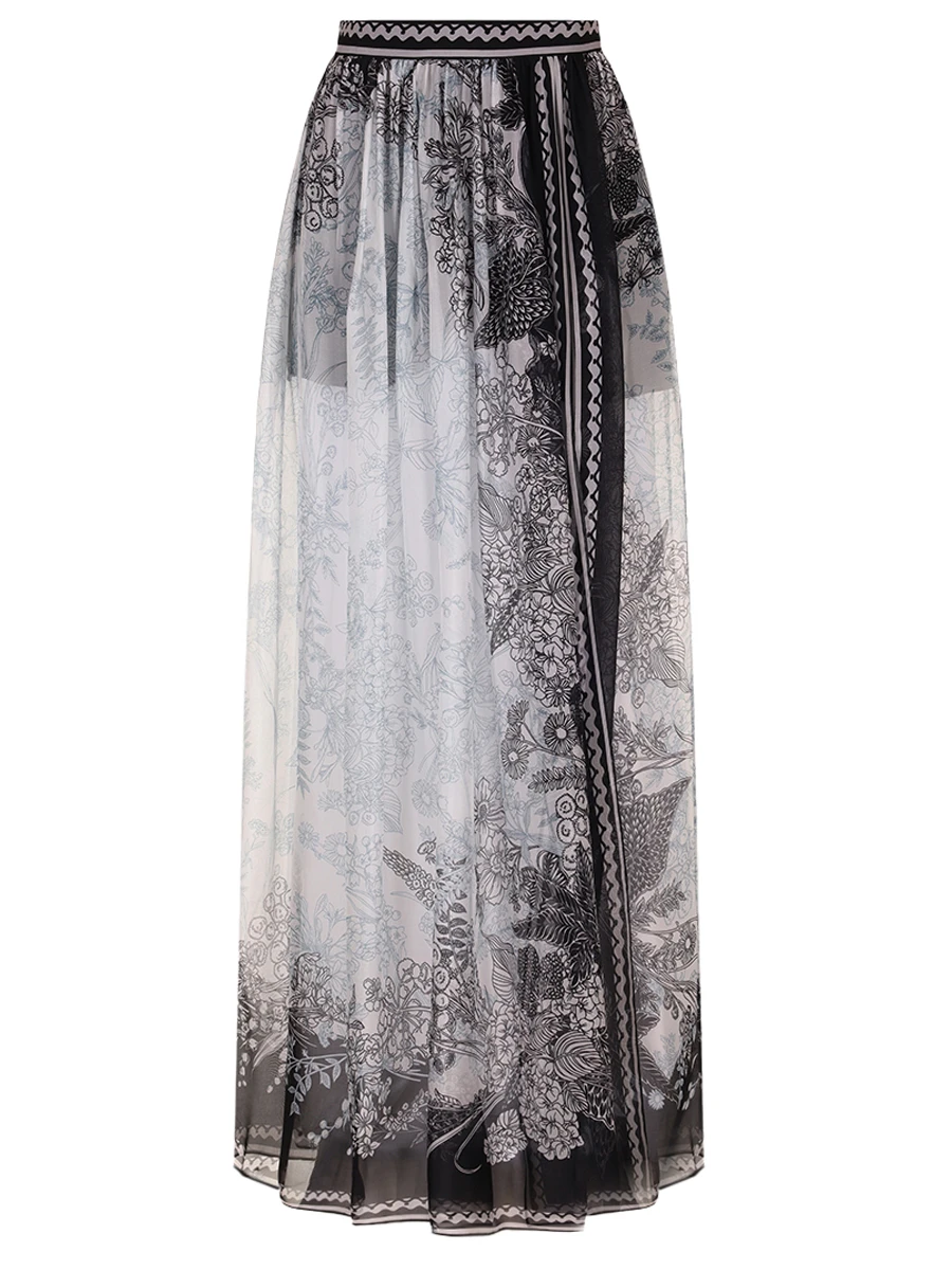 Юбка шелковая ELIE SAAB SK117PR25 SI001 PR018 Черный 