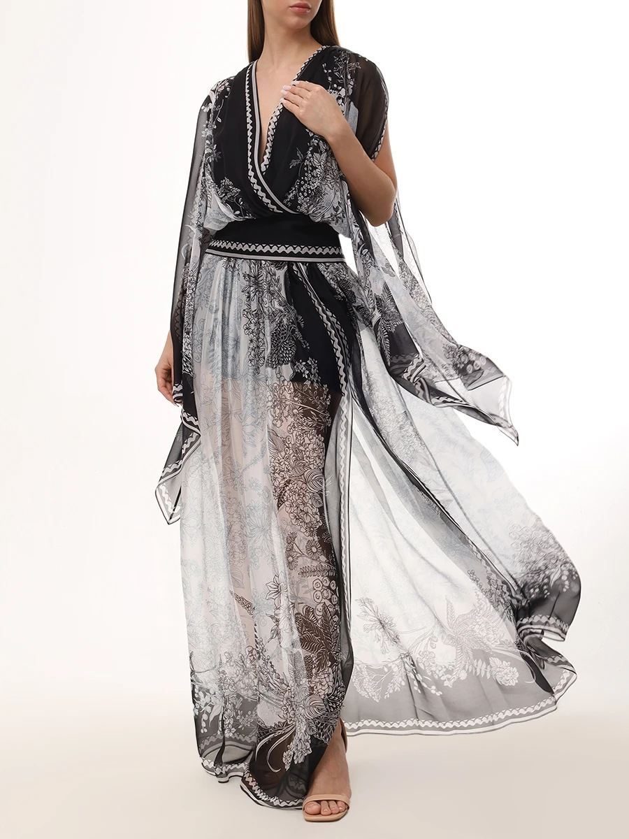 Юбка шелковая ELIE SAAB SK117PR25 SI001 PR018 Черный  Фото 2