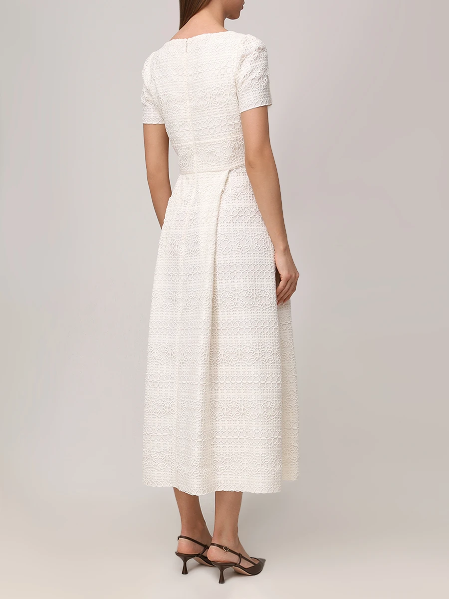 Платье однотонное ELIE SAAB D0532NR25 MC005 W0005 Белый  Фото 3