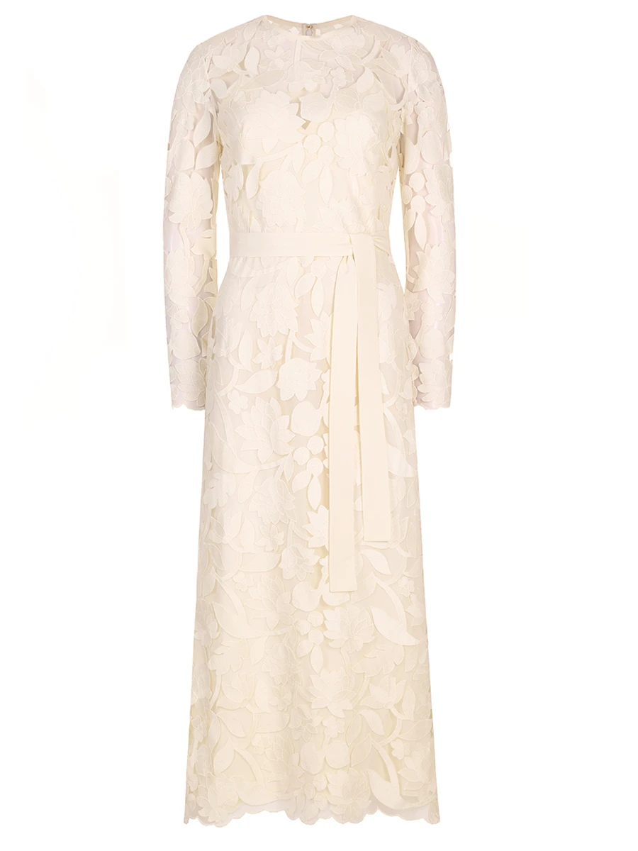 Платье с вышивкой ELIE SAAB D0490NR25 TU012 W0005 Белый 
