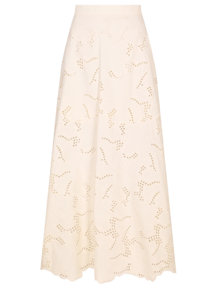 Юбка хлопковая ELIE SAAB SK121NR25 COE04 W0005 Белый 