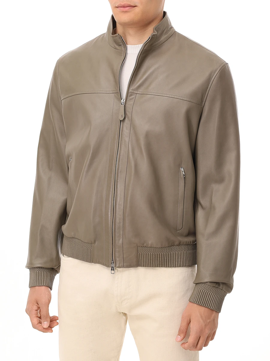 Куртка кожаная BRETT JOHNSON SS25L04PLKGR1 Зеленый  Фото 4