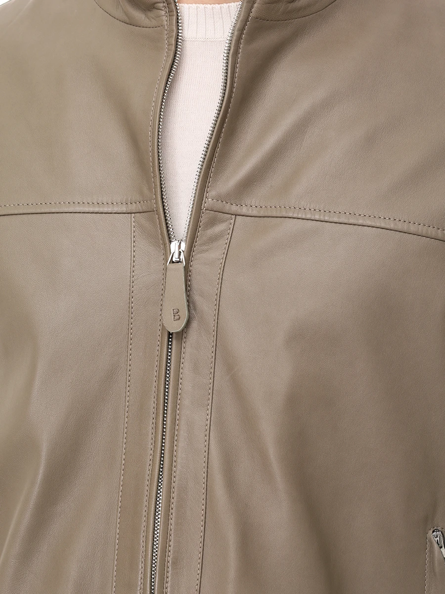 Куртка кожаная BRETT JOHNSON SS25L04PLKGR1 Зеленый  Фото 5