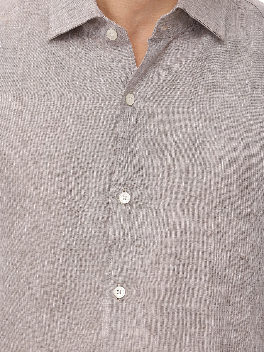 Рубашка льняная BRETT JOHNSON SS25S66SOS100KGR Зеленый  Фото 5