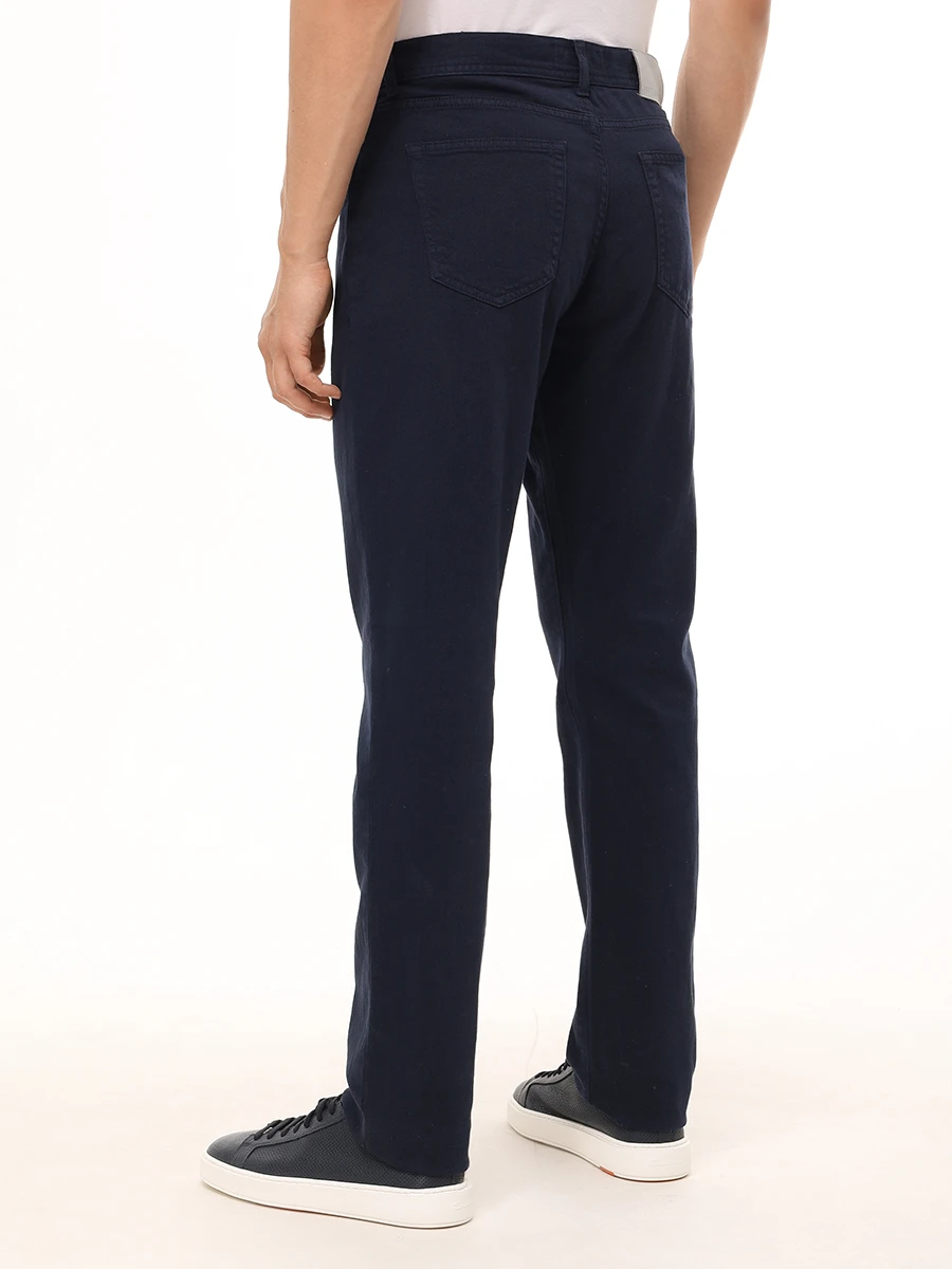 Брюки Regular Fit хлопковые BRETT JOHNSON SS25D3221DENNAV Темно Синий  Фото 3