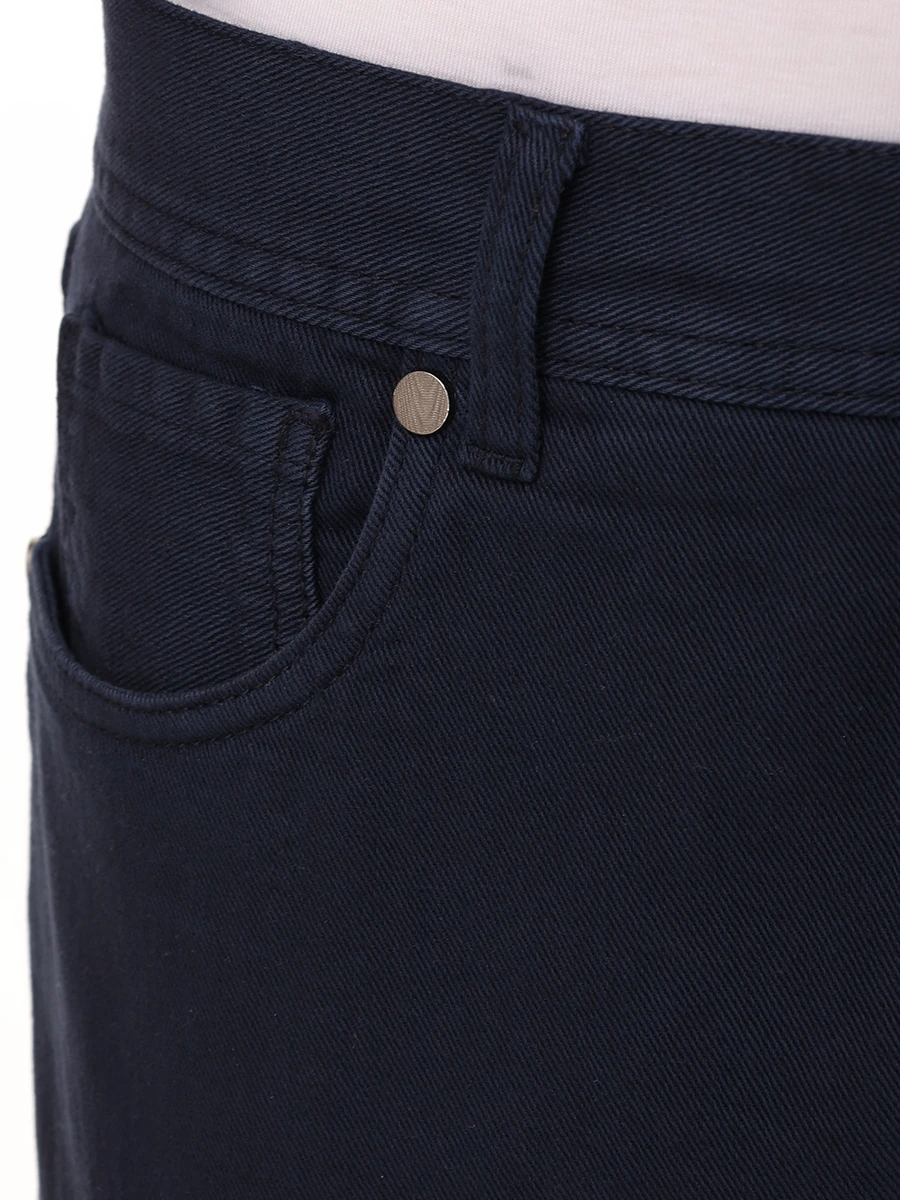 Брюки Regular Fit хлопковые BRETT JOHNSON SS25D3221DENNAV Темно Синий  Фото 6