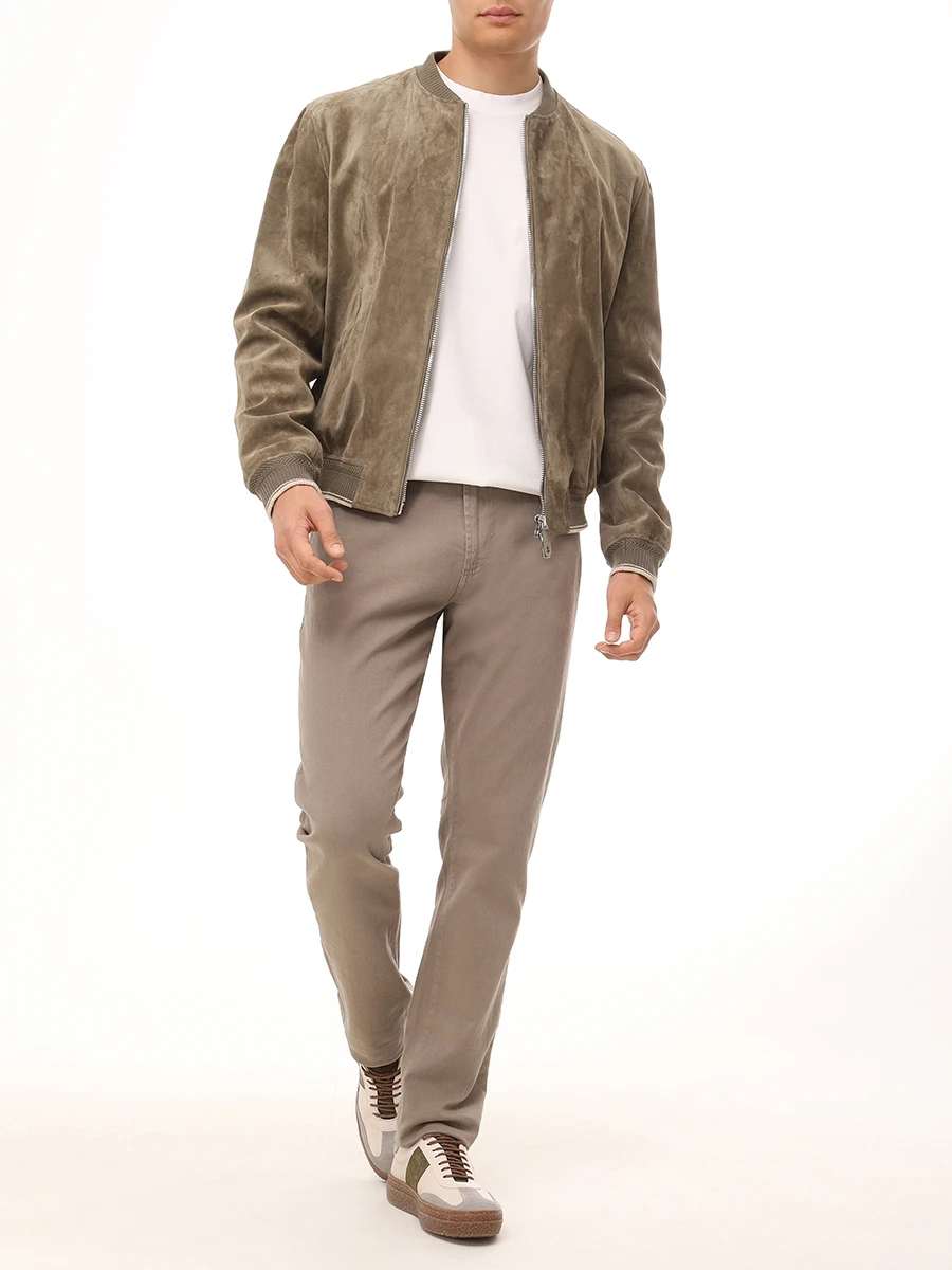 Брюки Regular Fit хлопковые BRETT JOHNSON SS25D3221DENMUD Зеленый  Фото 2