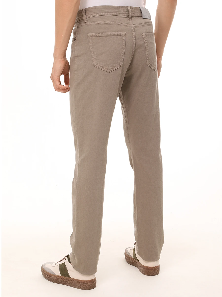 Брюки Regular Fit хлопковые BRETT JOHNSON SS25D3221DENMUD Зеленый  Фото 3