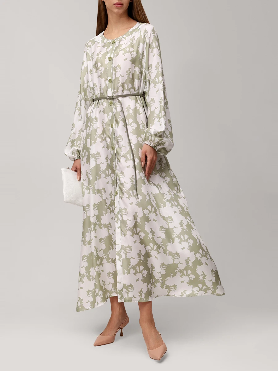 Платье шелковое MANZONI 24 25PM658-SEFLL8 Принт  Фото 2