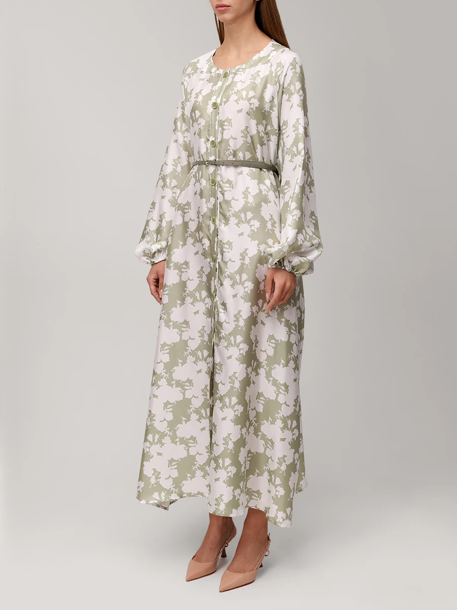 Платье шелковое MANZONI 24 25PM658-SEFLL8 Принт  Фото 4