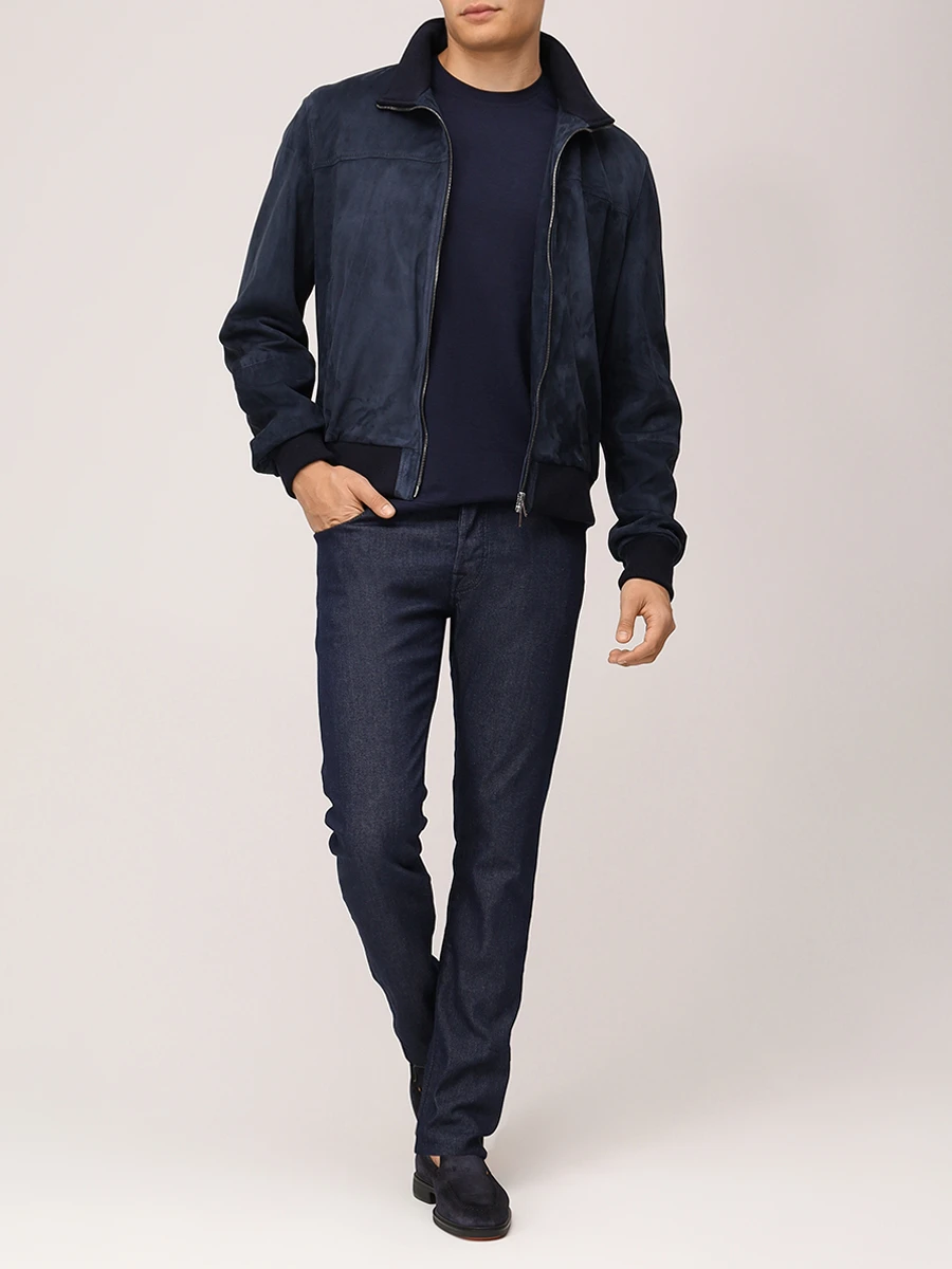 Куртка замшевая MANZONI 24 25PU701-L29X Синий  Фото 2