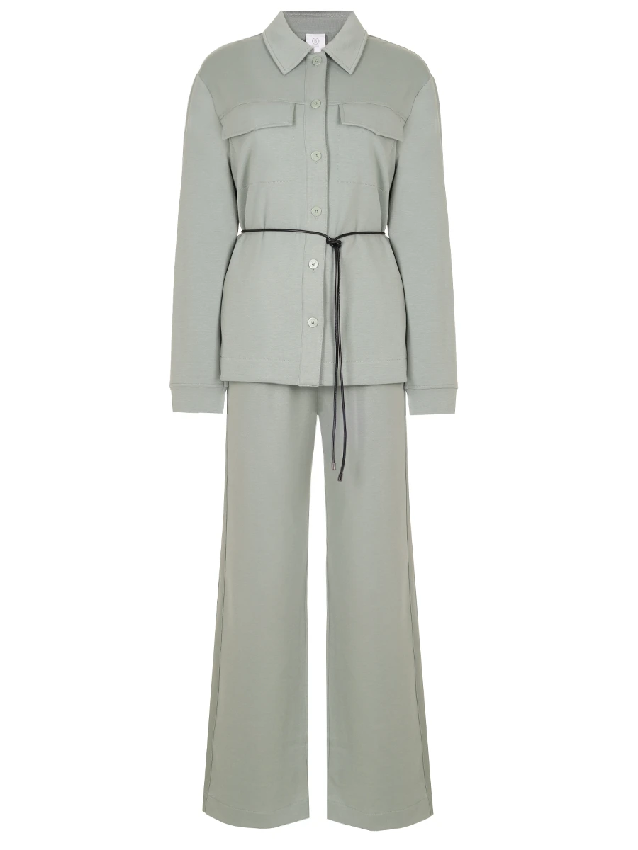 

Костюм из хлопка и модала, Мятный, 36785253/16775253 230