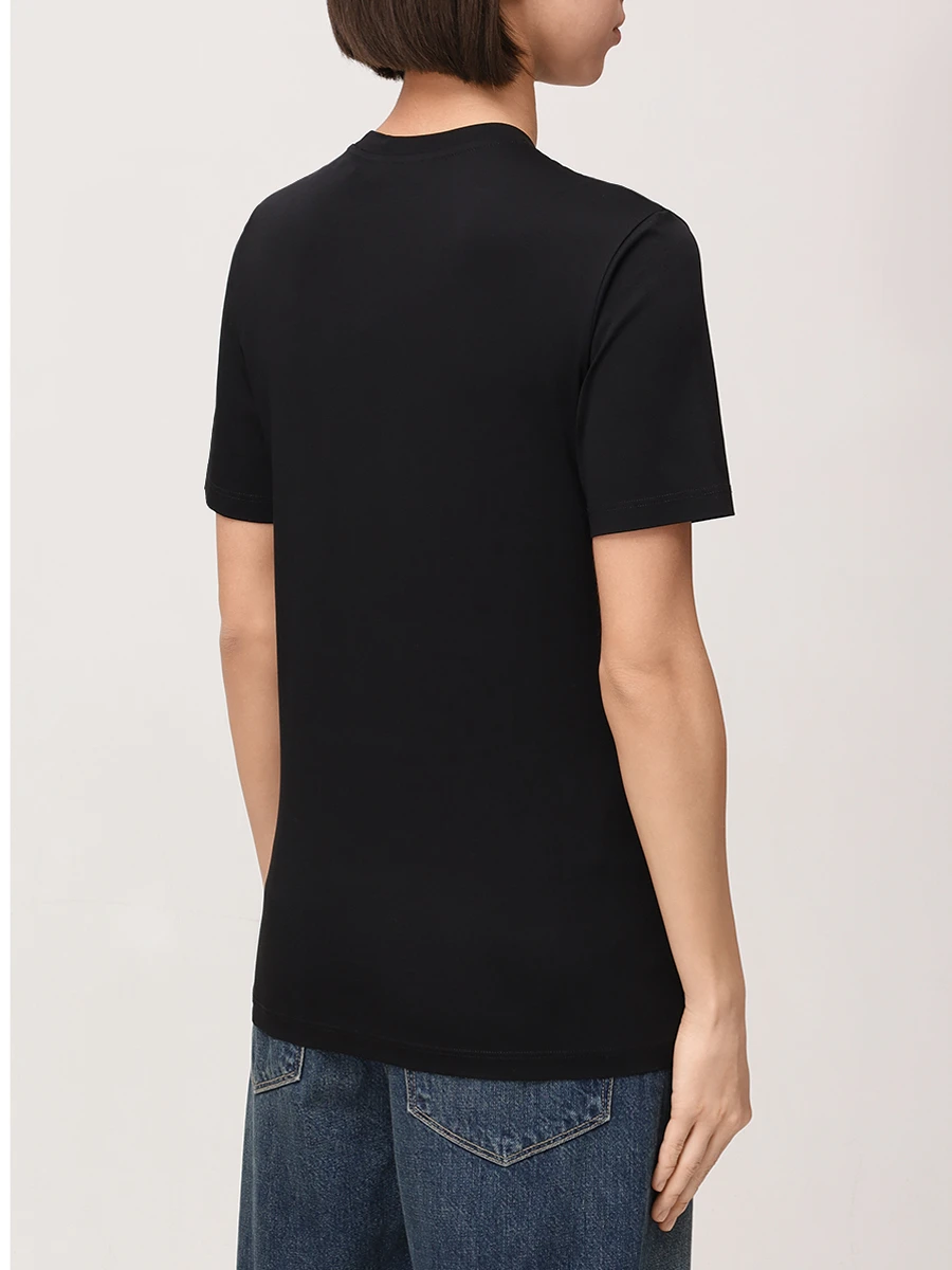 Футболка хлопковая JIL SANDER J01GC0105 J45051 001 Черный  Фото 3